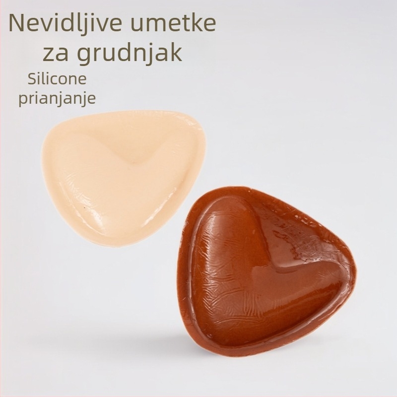 Silikonski trokutasti grudni jastučići – samoljepljivi, nevidljivi, umetci za diskretnu nadogradnju dekolta