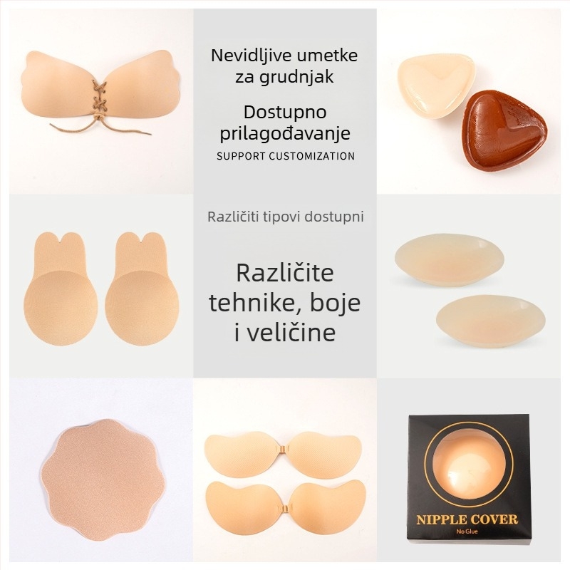 Silikonski trokutasti grudni jastučići – samoljepljivi, nevidljivi, umetci za diskretnu nadogradnju dekolta