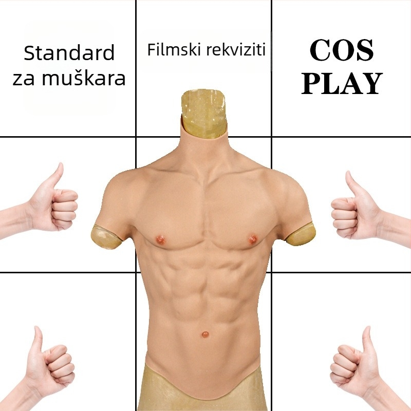Silikonski kostim mišića za cosplay s jastučićem za prsa, debeli dizajn