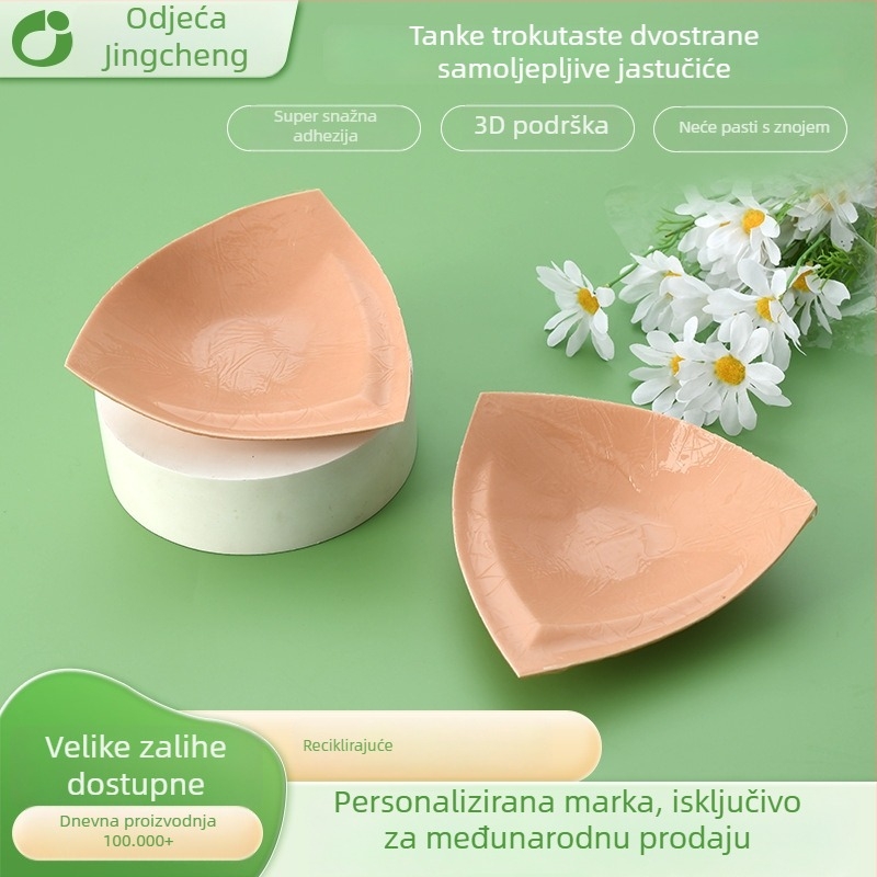 Grudni jastučić trokutastog oblika, samoljepljiv, dvostrano ljepilo, tanak, višekratna upotreba (materijal: najlon; oblik: trokut; ljepilo: dvostrano; debljina: tanka; ponovna uporaba)