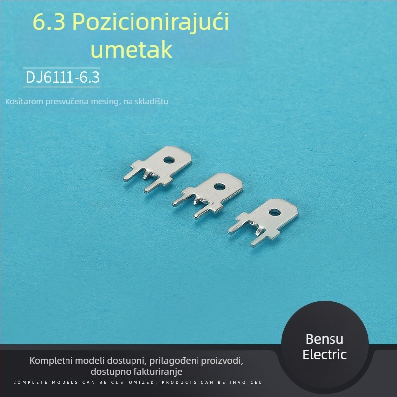 DJ6111-6.3 6.3 mm pozicijski umetak za PCB