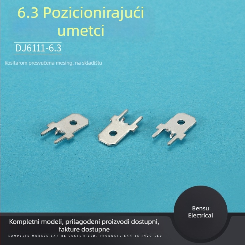 DJ6111-6.3 6.3 mm pozicijski umetak za PCB