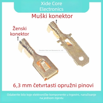 6,3 mm automobilni plosnati kontakt – muški i ženski konektor za ožičenje