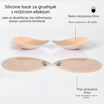 Silikonski patch za prsa – otporan na znoj, nevidljiv, tanak, kružni oblik bradavice.
