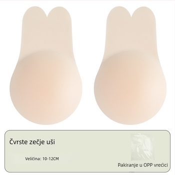 Prilagođene čvrste silikonske uloške za podizanje grudi za velike grudi, protiv opuštanja, tanke i nevidljive, oblik malih zecjih ušiju