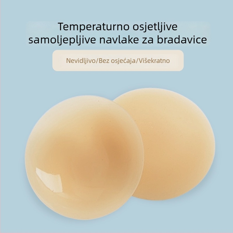 Silikonske pokrovčice za bradavice, samoljepljive, pri tjelesnoj temperaturi, ultratanke, nevidljive, jednobojne, glatka površina