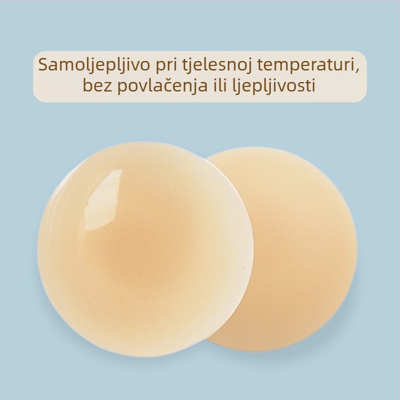 Silikonske pokrovčice za bradavice, samoljepljive, pri tjelesnoj temperaturi, ultratanke, nevidljive, jednobojne, glatka površina