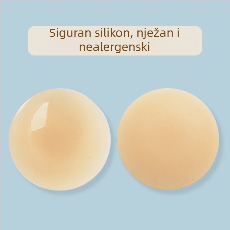 Silikonske pokrovčice za bradavice, samoljepljive, pri tjelesnoj temperaturi, ultratanke, nevidljive, jednobojne, glatka površina
