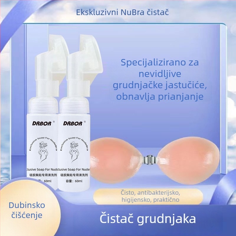 Čistač silikonnih umetaka za grudi – pjena za čišćenje umetaka grudnjaka, uklanja mrlje i mirise