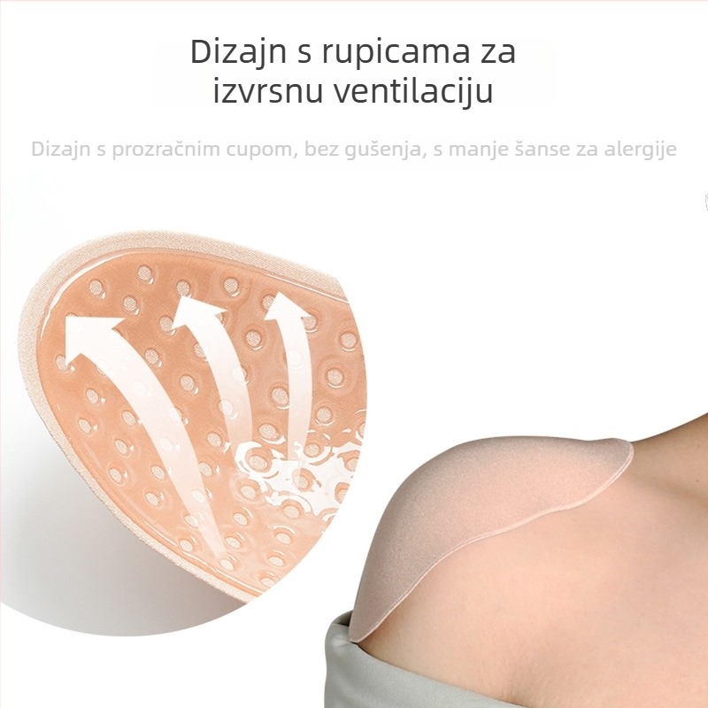 Silikonska podloška za rame, samoljepljiva, bez ostataka, oblik dlana, prozirna i glatka