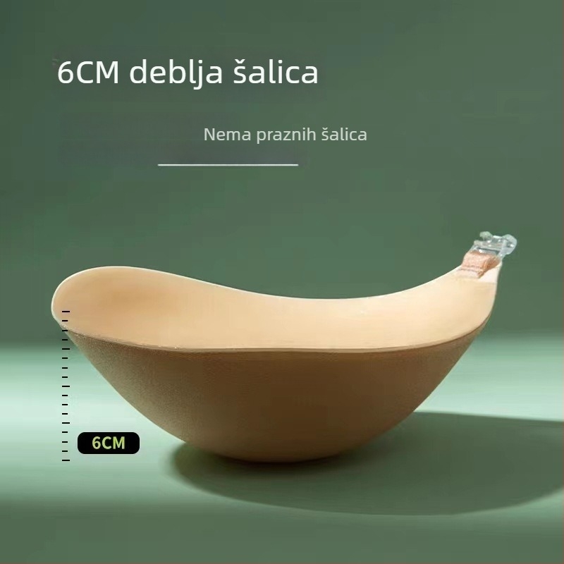 Bezrameni čašice za vjenčanu haljinu, debeli, push-up učinak, najlon, sjajan završetak, kružni oblik bradavice, seksi stil