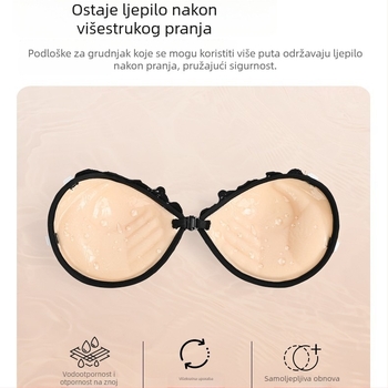 Grudni flaster s čipkom, debeli, s gel lepilom, kružnog oblika, skupljanje i sprječavanje širenja, bez naramenica