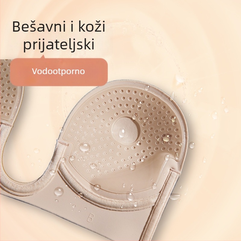 Jednobojna silikonasta naljepnica za bradavice s dubokim U oblikom prsnog područja, kružnog oblika, nevidljiva, seksi donje rublje