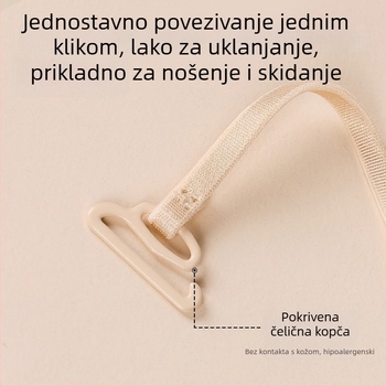 Protisklizne naramenice grudnjaka, najlon, Forever weave, čipkasti detalji, gumena kopča, jesen 2025 izdanje