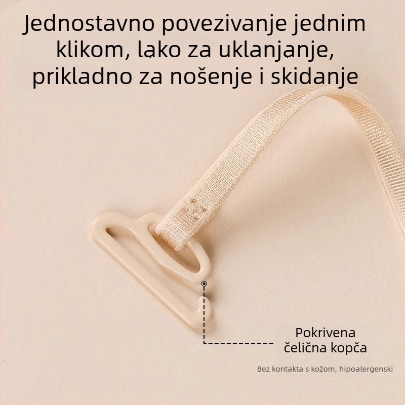 Protisklizne naramenice grudnjaka, najlon, Forever weave, čipkasti detalji, gumena kopča, jesen 2025 izdanje