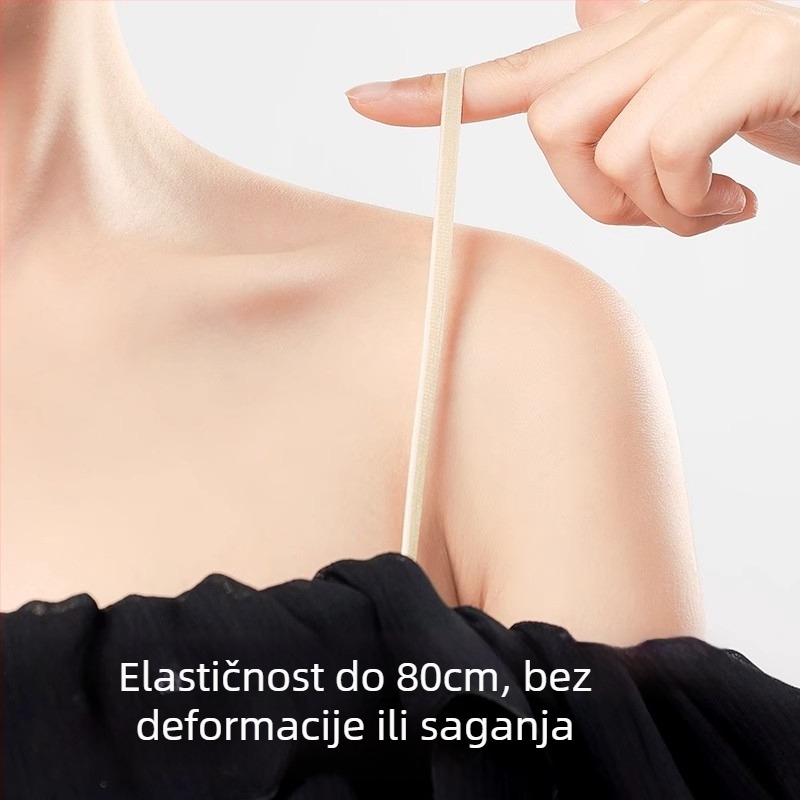 Protisklizne naramenice grudnjaka, najlon, Forever weave, čipkasti detalji, gumena kopča, jesen 2025 izdanje