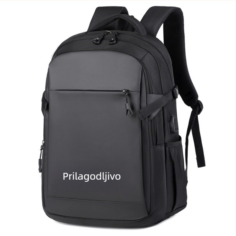 Poslovni ruksak za prijenosno računalo, unisex, prozračni Oxford plat s kožnim filmom, trake s zračnim jastucima