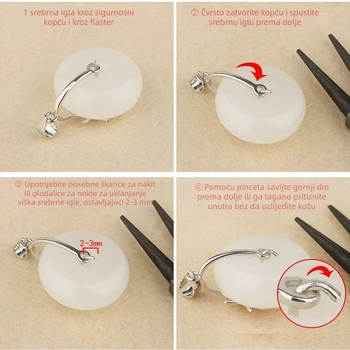 DIY nakit dodatak, S925 srebrni privjesak s kopčom za ogrlicu s jade Budom, elektroplatiranje, nišni stil, plemeniti uzorak