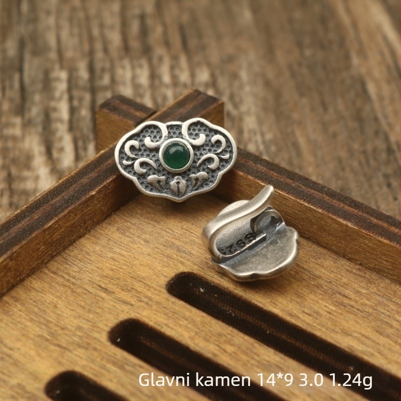 DIY nakit kopča – srebro 925, poliran završetak, motiv oblaka, originalni dizajn