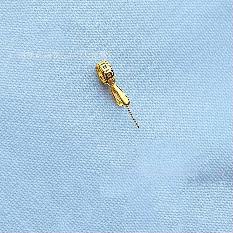 DIY dodaci za nakit • Bakar • Elektropliranje • Mini dugi klip za novčić kopču • Svestrana univerzalna kopča za privjesak (Shanwei)