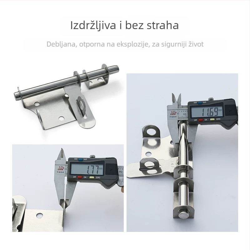 Ploča zaključavanja 011 (tip F zatezač; nehrđajući čelik 304/201; brušeni završetak; moderan minimalistički stil)