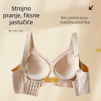 Bezšav Push-Up grudnjak s mekanom podrškom, podizanje i oblikovanje, stražnje kopčanje s četiri reda, dvostruke naramenice