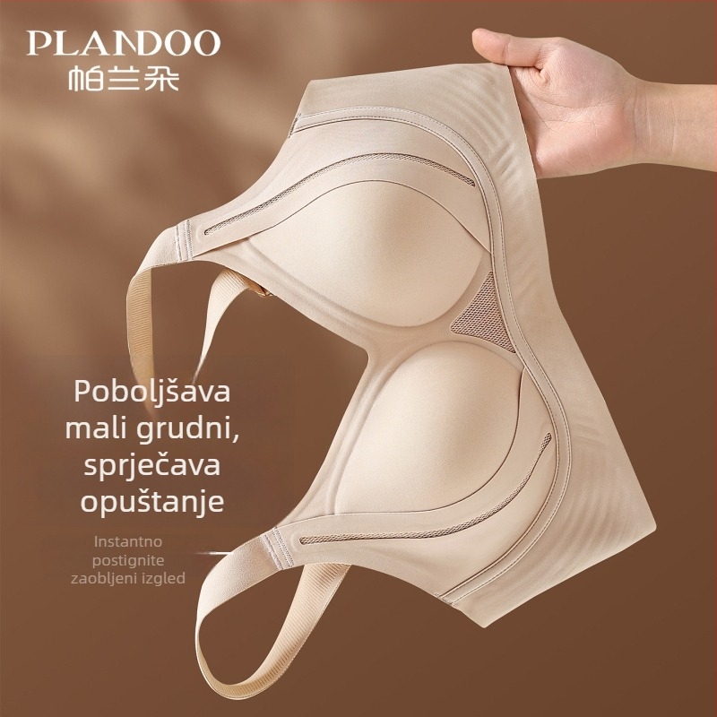 Bezšav Push-Up grudnjak s mekanom podrškom, podizanje i oblikovanje, stražnje kopčanje s četiri reda, dvostruke naramenice