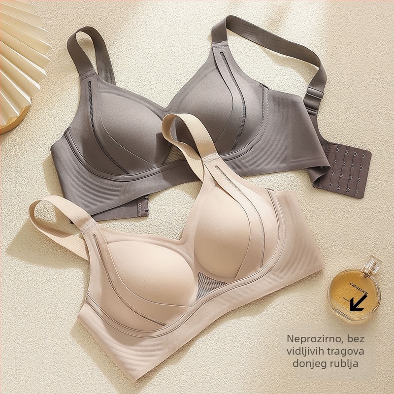 Bezšav Push-Up grudnjak s mekanom podrškom, podizanje i oblikovanje, stražnje kopčanje s četiri reda, dvostruke naramenice