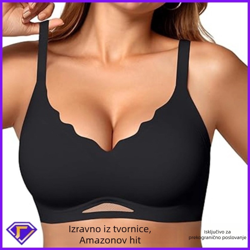 Bešavni ženski grudnjak bez žice - 3/4 košarica, kalibrirana pena košarica, nylon tkanina, stražnje zatvaranje s tri reda kukica, mekana potpora, prozračan