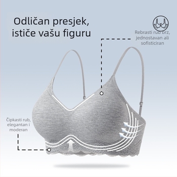 Lademe Push-Up grudnjak za Male Grudi, 3/4 kupa, kalup grudnjaka: tanak gornji dio, debeli donji dio, bez metalnih obruča, čvrste naramenice, stražnja dvostruka kopča