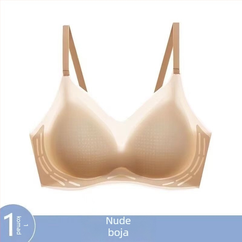 Bešiv grudnjak - ultratanki, prozračni, bez žice, oblikovane košarice (gornji dio tanak, donji dio deblji), fiksne dvostruke naramenice, stražnje dvostruko kopčanje