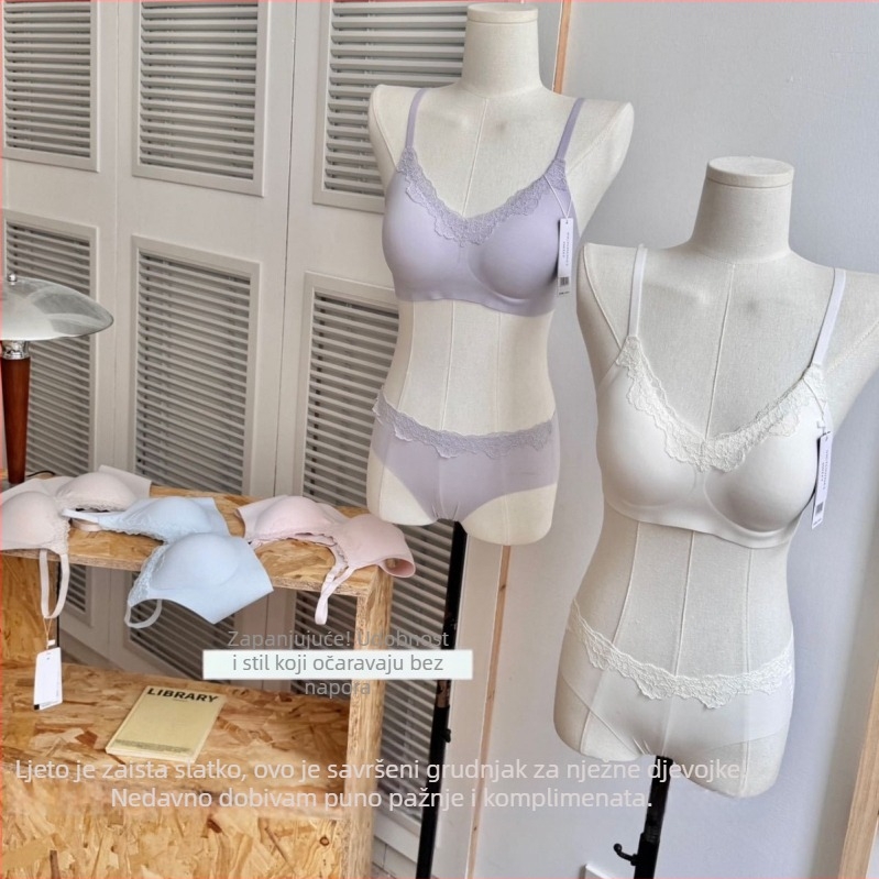 Set grudnjaka – 3/4 košarice, tanke modelirane košarice, najlon materijal, stražnje zatvaranje s tri reda kukica, čvrsti dvostruki kaiševi