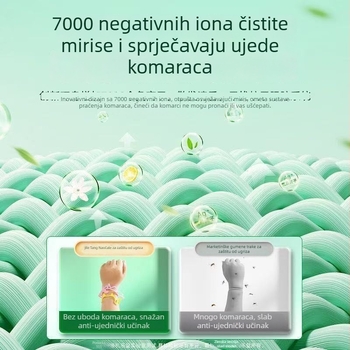 Srebrni narukvica za djecu – etnički stil, životinjski motiv, repelent protiv komaraca s eteričnim uljima, dodatak za ruku, proljeće 2025