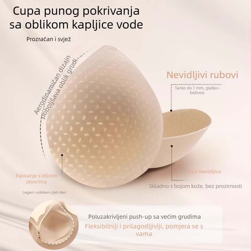 Bešivni grudnjak za žene, lagani ljetni dizajn, podiže i skuplja grudi, sprječava opuštanje, stražnje zatvaranje s četiri reda kopči, 3/4 košarica, podesive naramenice