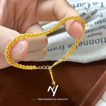 Bakrena narukvica s elektroplakacijom – Niyou Jewelry, ženski stil, hladan stil, dodatak za ruku