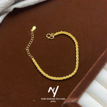 Bakrena narukvica s elektroplakacijom – Niyou Jewelry, ženski stil, hladan stil, dodatak za ruku
