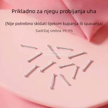 Naušnice od čistog srebra s patiniranim završetkom — moderni minimalistički i retro stil, ušna igla od smole