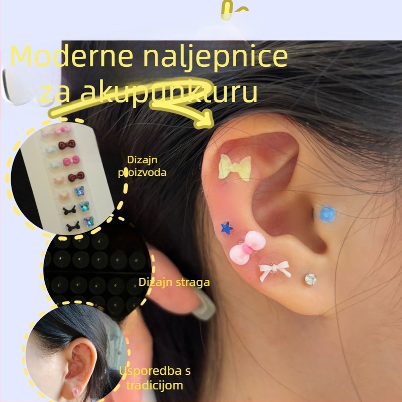 Naušnice: oblik luka, smola, post od nehrđajućeg čelika, gravirano završavanje, porijeklo Guangzhou