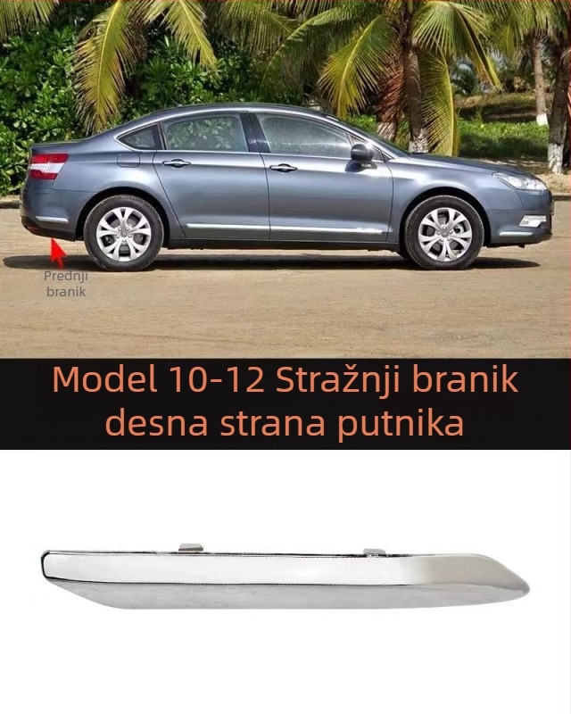 Anti-udarna traka za Citroën C5, prednji i stražnji branik – ABS premaz, elektroplate završna obrada, modeli 7452sh 7452sj 745326 745325 9803383180 9803383080