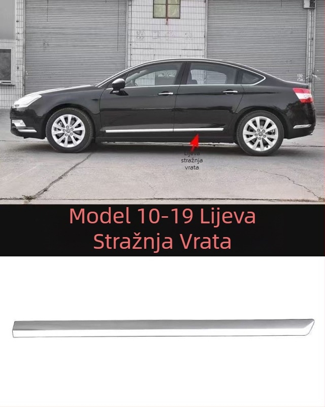 Anti-udarna traka za Citroën C5, prednji i stražnji branik – ABS premaz, elektroplate završna obrada, modeli 7452sh 7452sj 745326 745325 9803383180 9803383080