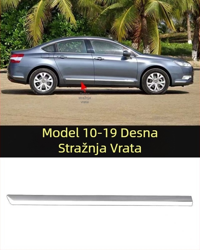 Anti-udarna traka za Citroën C5, prednji i stražnji branik – ABS premaz, elektroplate završna obrada, modeli 7452sh 7452sj 745326 745325 9803383180 9803383080