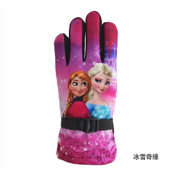 Zimske dječje skijaške rukavice, akrilno vlakno, protuklizne, tople, s dodirnim zaslonom, za uzrast 5–10 godina