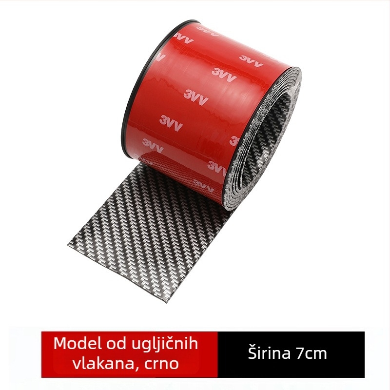 PU traka za zaštitu vrata s izgledom karbonskih vlakana, prilagodljivo obradivanje, universalna kompatibilnost