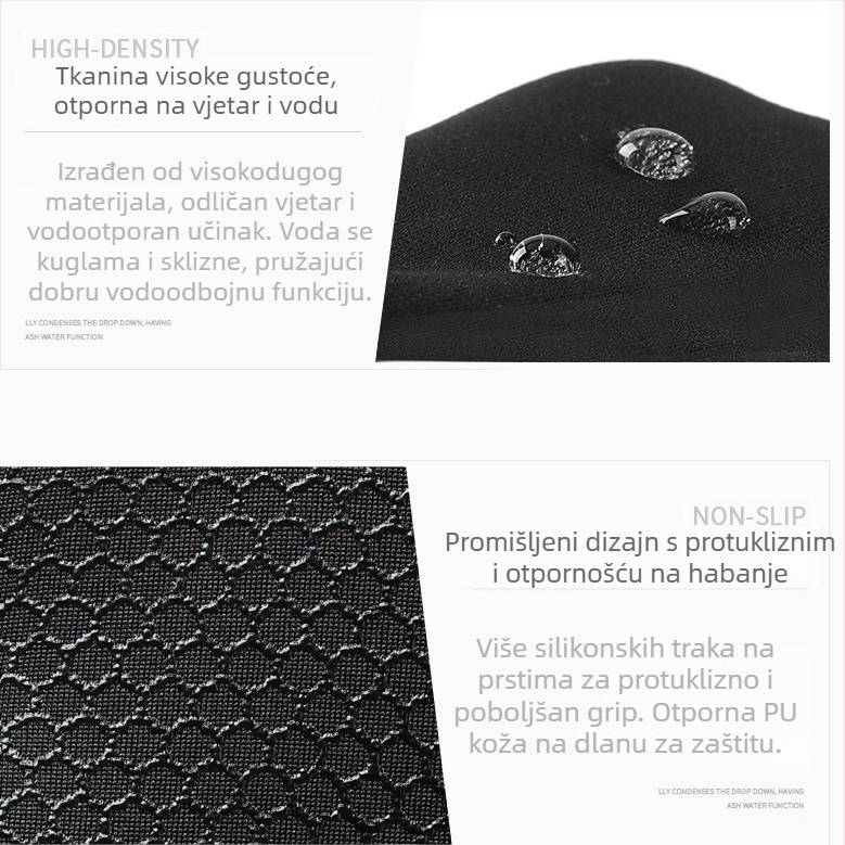 Pirtwolv dječje rukavice za vožnju biciklom – tople, otporne na vjetar i vodu, tkanina, za zimu, proljeće i jesen