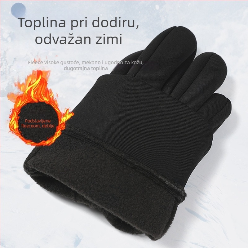 Dječje unisex zimske rukavice s polovičnim prstima, jednobojne, tople