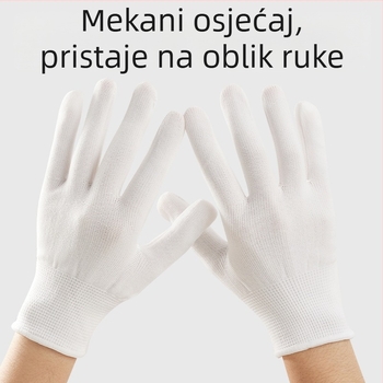 Najlon etiketske rukavice - monokromatske prstne rukavice, fakultetski stil, za uzrast od 3 godina i više