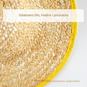 Šešir od slame za djecu, za sve sezone, uzrasti 2–4, 4–6, 8–10 i preko 10 godina, proljeće 2024