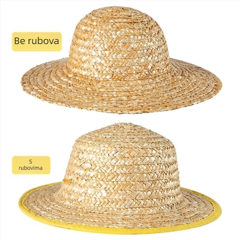 Šešir od slame za djecu, za sve sezone, uzrasti 2–4, 4–6, 8–10 i preko 10 godina, proljeće 2024