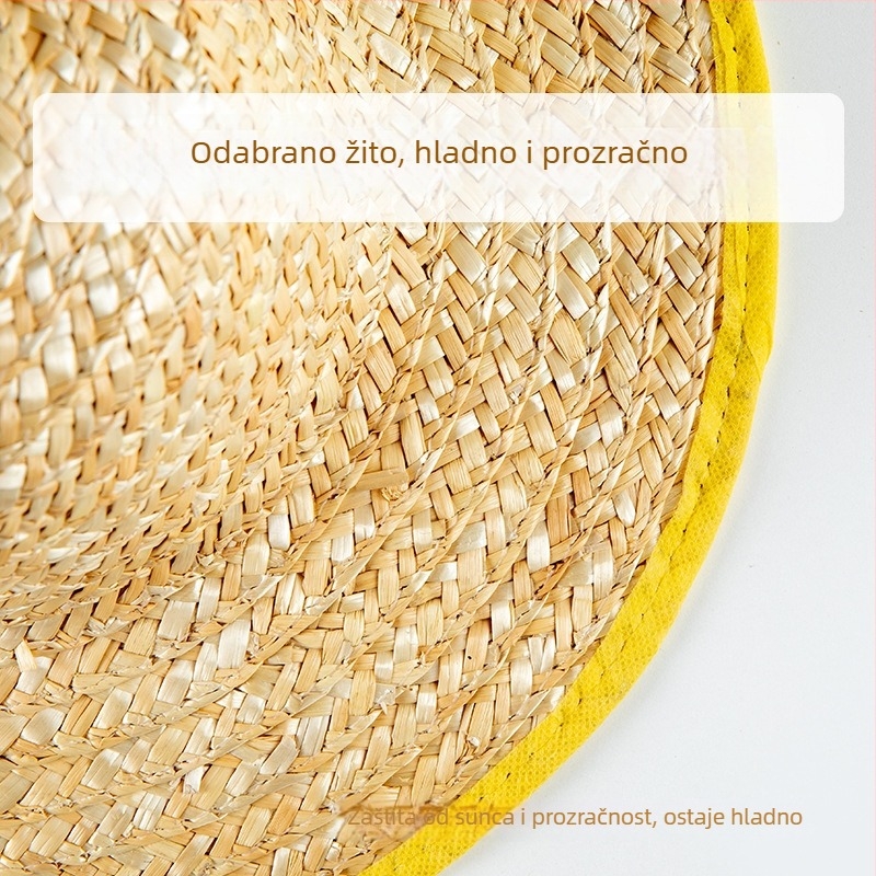 Šešir od slame za djecu, za sve sezone, uzrasti 2–4, 4–6, 8–10 i preko 10 godina, proljeće 2024