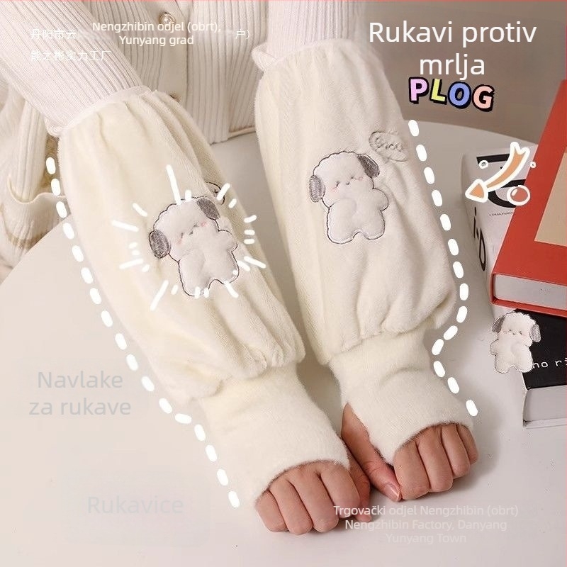 Duge tople rukavice s manšetom i prstima u jednoj, dvije u jednom, za jesen-zimu, protiv prljavštine